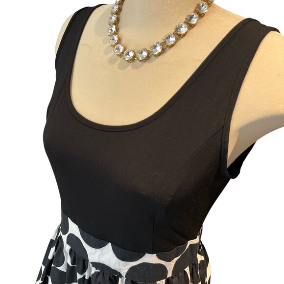 JESSICA HOWARD Dress *Size Medium Empire Waist Polka Dots Back Zip Sleeveless - Picture 4 of 14